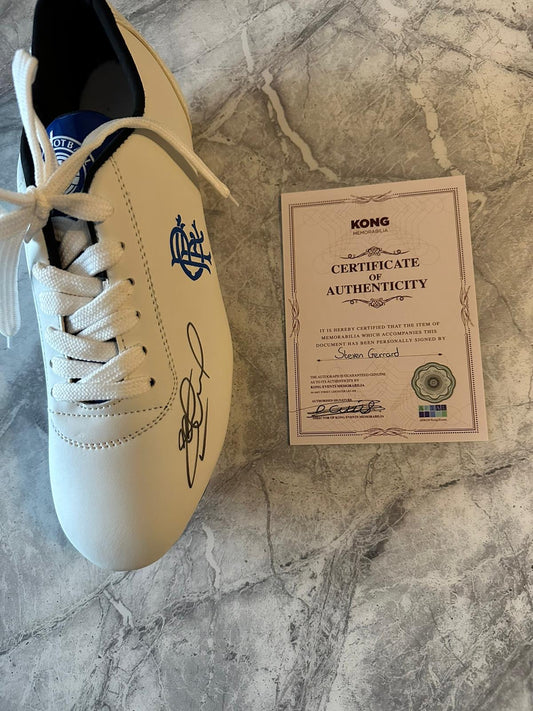 Rangers boot signed by Steven Gerrard