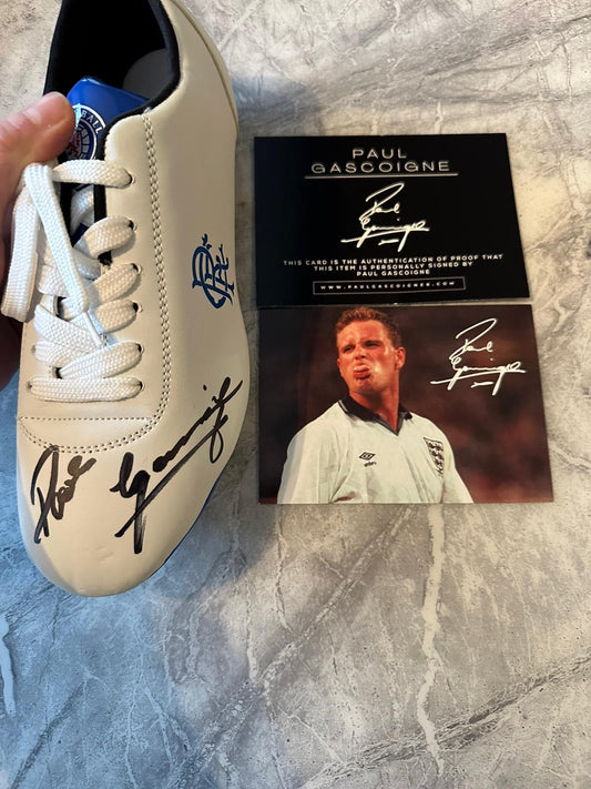 Rangers boot signed by Paul Gascgoine