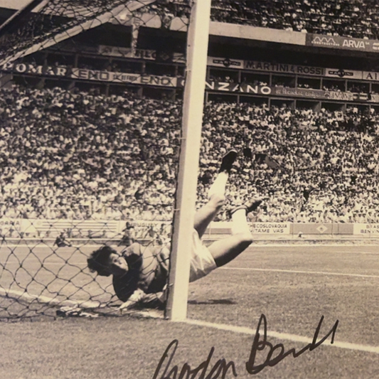 Gordon Banks hand signed photograph