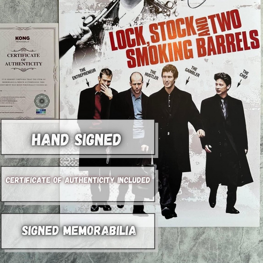 VINNIE JONES LOCK STOCK AND TWO SMOKING BARRELS HAND SIGNED