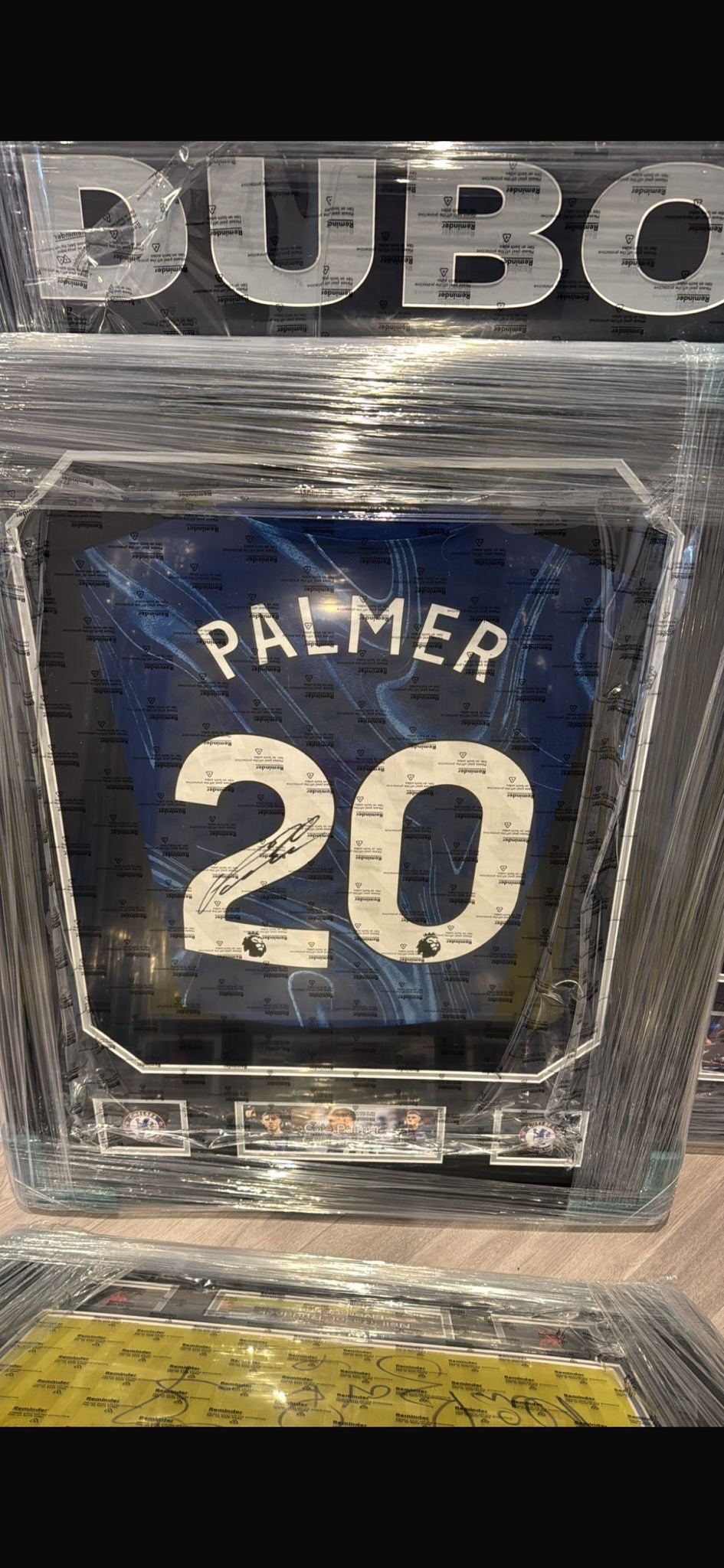 Cole Palmer signed shirt in custom Palmer frame